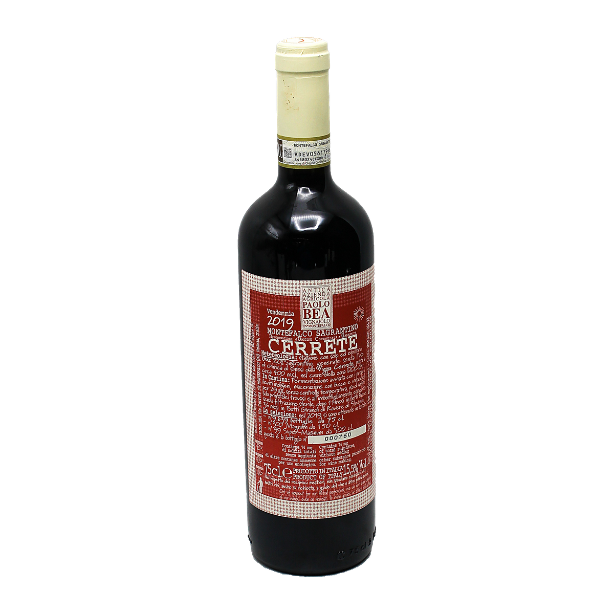 Garrafa de Cerrete Montefalco Sagrantino, Paolo Bea