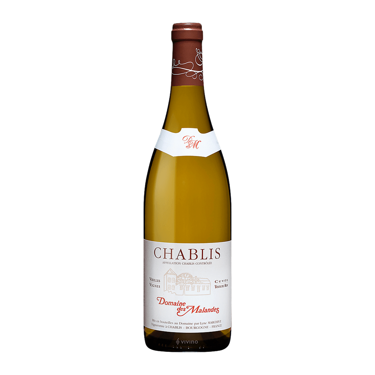 Garrafa de Chablis Vieilles Vignes Cuvée Tour du Roy, Domaine des Malandes