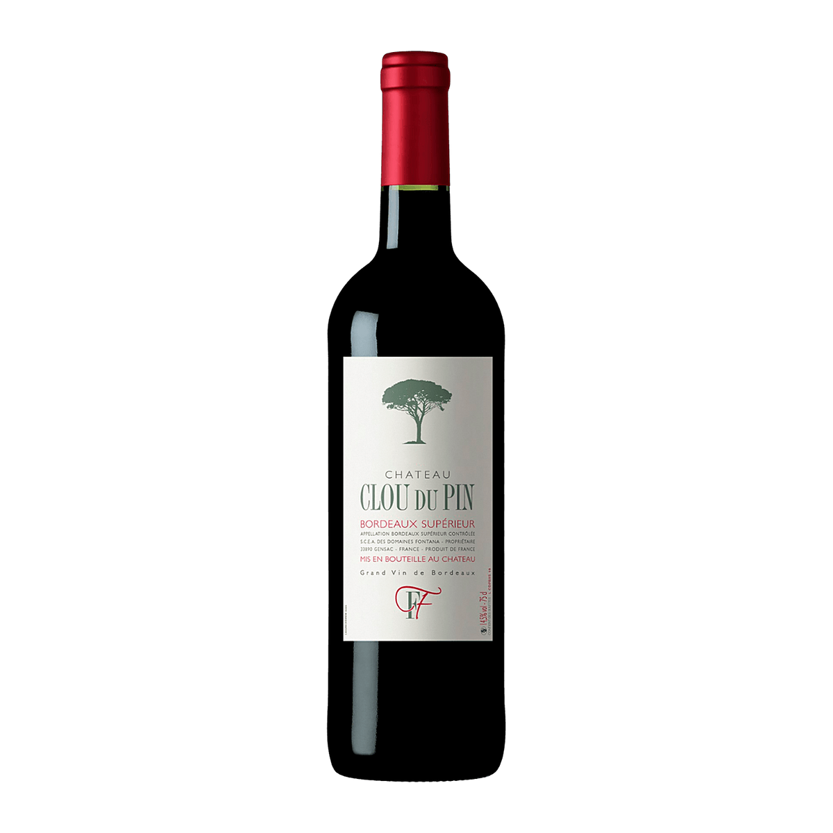Garrafa de Clou du Pin Bordeaux Supérieur 2022