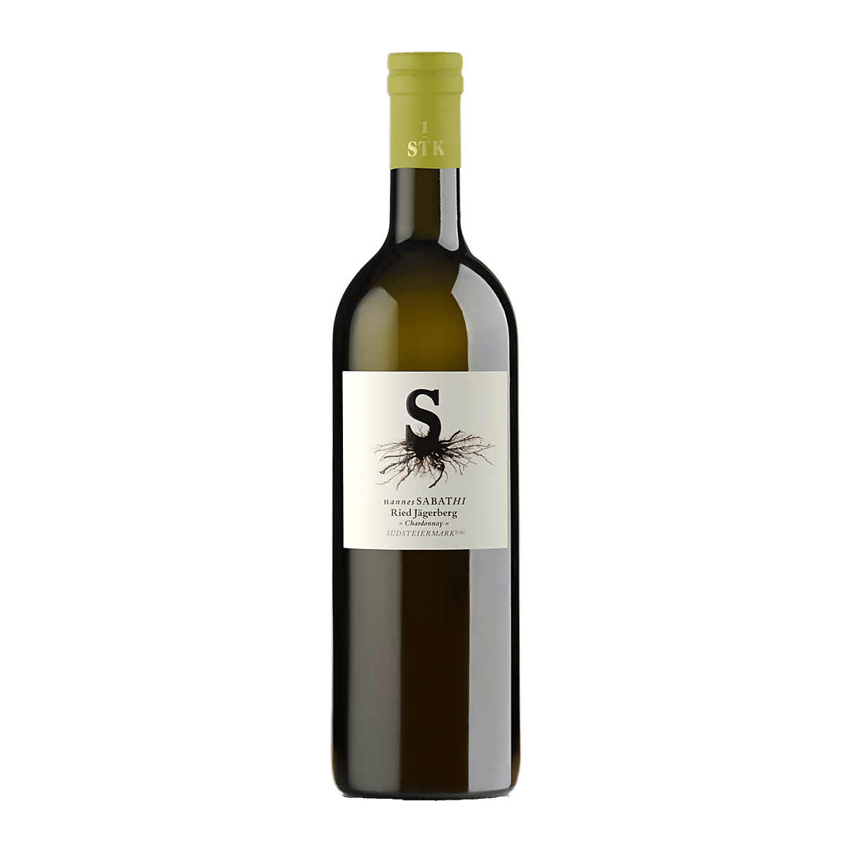 Garrafa de Ried Jägerberg Chardonnay, Hannes Sabathi